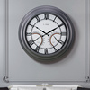 欧式装饰表温度湿度计壁挂钟客厅P静音现代创意美式时钟表壁钟挂