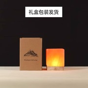 天然喜马拉雅水晶充电盐灯负离子净化空气办公卧室，床头小夜灯