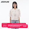 杰茜莱黑白色新中式国风上衣，2024夏季女装气质衬衫jessyline