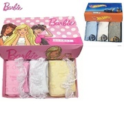 Barbie芭比儿童袜子风火轮童袜男童女童春夏精梳棉袜船袜3双盒装