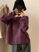 2022秋冬季打底毛衣女设计感韩版时尚软糯蕾丝针织衫短款纯色