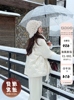 白色短款羽绒服女冬季90白鸭绒设计感小众大毛领加厚保暖面包外套