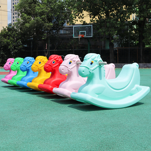 幼儿园木马儿童塑料，骑摇马室外气堡，玩具室内宝宝户外游乐场设备