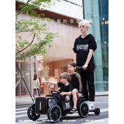 儿童电动车可坐大人带双人男孩女宝宝玩具亲子车四轮遥控汽车