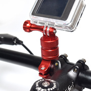 gopro765配件，铝合金360旋转单车，支架自行车固定夹相机云台连接