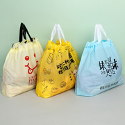 磨砂束口袋塑料服装，购物手提袋可定制餐饮，外卖打包袋