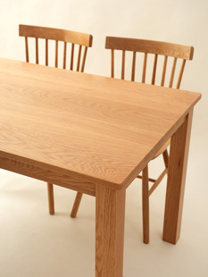 简约餐厅饭桌全橡木长方形，餐桌小户型原木，风实木桌子山东网店