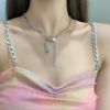 轻奢小众设计感珍珠水钻项链女2021年网红时尚气质短款锁骨链