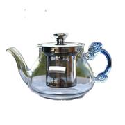 小号高硼硅玻璃茶壶中式纯色加厚耐热花茶壶不锈钢过滤网冲泡茶器