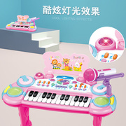 儿童电子琴玩具带话筒女孩婴幼儿可弹奏宝宝益智初学多功能小钢琴