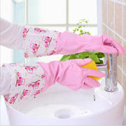 加绒保暖家用厨房家务，清洁手套冬季洗衣服家务，加厚皮手套洗碗