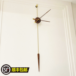 现代简约客厅西班牙挂钟，极简装饰创意艺术时钟个性，家用挂墙静音表