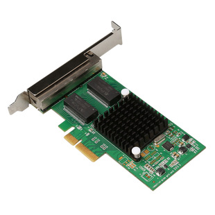 PCI-E 4X服务器四口千兆网卡 Intel i350t4 电脑台式机多口网卡4口I350-T4以太网网卡汇聚软路由器2U小机箱