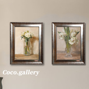 可可的画廊美式法式古典小众定制B花卉静物油画挂画餐厅卧室装饰