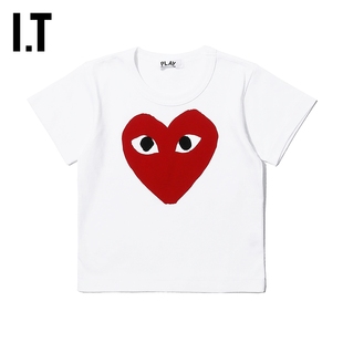 IT CDG PLAY COMME des GARCONS川久保玲童装短袖T恤爱心图案印花