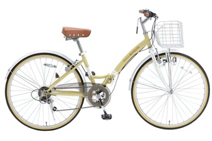 日本品牌Mypallas26寸变速折叠自行车网红复古单车休闲轻便M505