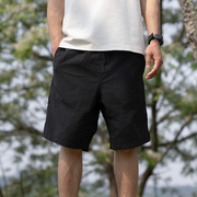 arba设计d27夏高级(夏高级)感基础款山系，实用单品速干抽绳运动沙滩短裤黑