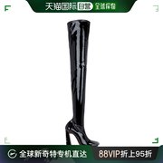 香港直邮潮奢aminamuaddi女士，latex海蓝色弹力，及大腿靴子10