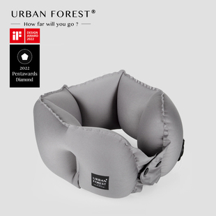 urbanforest充气u型，枕颈枕护颈枕旅行u型枕，便携颈椎u形枕飞机枕