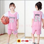 儿童篮球服套装幼儿园男童表演服装，女童小学生假两件训练运动球衣