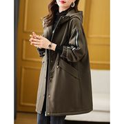 派克棉服女2023冬季新款大码休闲工装棉衣加绒加厚外套中长款棉袄