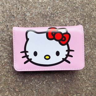 日韩短款拉链钱包可爱卡通hello kitty 凯蒂猫小清新女学生零钱包