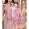 女童防晒服套装夏季2024韩版甜美风薄款外套半身裙户外旅游服