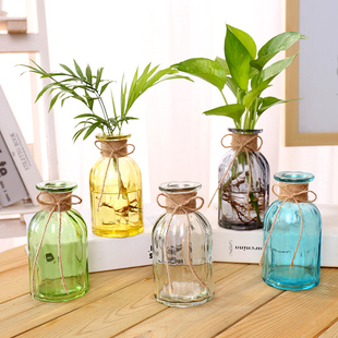 玻璃小花瓶透明ins风迷你瓶桌面水培植物花瓶器皿客厅插花摆件