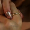 fraischic「纱织」布契拉丝，工艺18k雕金钻石戒指，女佛罗伦萨对戒