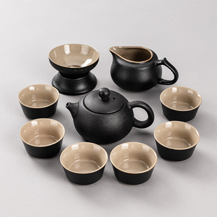 哥窑汝窑茶具套装家用客厅轻奢陶瓷，青瓷小茶杯功夫泡茶壶茶道小套
