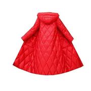 大红色棉衣女中长j款2020冬装，韩版宽m松显瘦羽绒棉服过膝外套