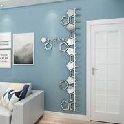压克力镜面儿童量身高墙贴3d立体客厅卧室房间创意装饰可移除贴画