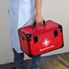 安援急救药箱智能感应灯，铝合金医药收纳出诊应急箱家用急救箱红色