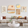 现代简约莫兰迪色客厅装饰画抽象艺术沙发背景墙挂画创意组合壁画