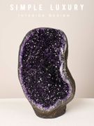 简单的奢华孤品乌拉圭天然紫水晶洞，能量风水聚财摆件摆设
