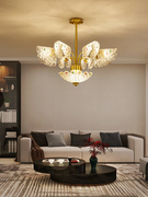 新中式全铜轻奢吊灯，客厅卧室餐厅房间豪气，组合水晶灯饰具