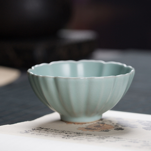 龙泉青瓷 主人杯单杯陶瓷品茗杯汝窑功夫茶盏个人用手工茶杯