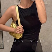 UGALS辣妹金属闪亮不灵铝片亮片托特珍珠宴会宽肩带腋下手提包包