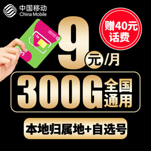 移动流量卡纯流量上网卡无线流量卡4G5G手机电话卡通用大王卡