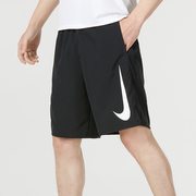 Nike耐克运动短裤男2024春季透气跑步裤宽松训练裤黑色休闲裤