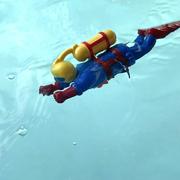 潜水艇玩具可爱洗澡陪伴水下上发条水上漂浮玩具，戏水的游泳潜水!