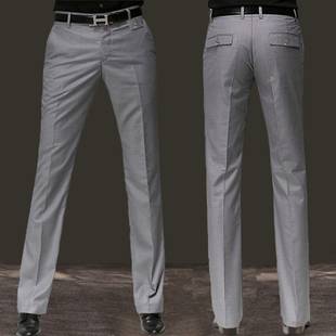 2022韩版免烫男生西裤，修身直筒休闲裤潮流时尚，灰色商务垂感裤