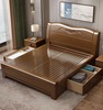 床现代简约实木床新中式双人床工厂家用小户型1.5床储物高箱