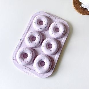 出口欧美 6连甜甜圈硅胶蛋糕模具不粘翻糖蛋糕模具烤箱用烘焙工具