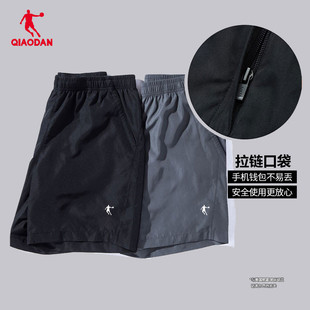中国乔丹短裤男裤，2023夏季宽松透气五分裤跑步健身速干运动裤
