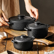 LePantry带盖陶瓷碗商用餐具双耳汤碗烤箱专用炖盅蒸蛋碗烘焙烤碗