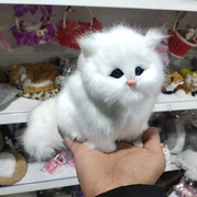 送孩子生日礼物女生会叫的仿真猫咪玩偶毛绒玩具可爱创意动物模型