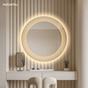 卫生间圆形镜子壁挂智能浴室镜贴墙创意镜梳妆台化妆镜挂墙装饰镜