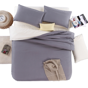 床单单件纯色学生宿舍三件套床上用品被罩2H纯棉单人被套1.2米1.5