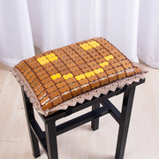 夏季正方形塑料凳子加软凉垫，服装厂员工竹垫学生，板凳长方形加厚垫